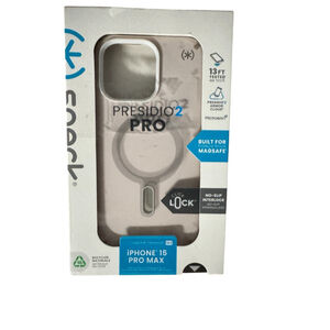 New Speck Beige iPhone 15 Pro Max Presidio2 Pro Phone Case